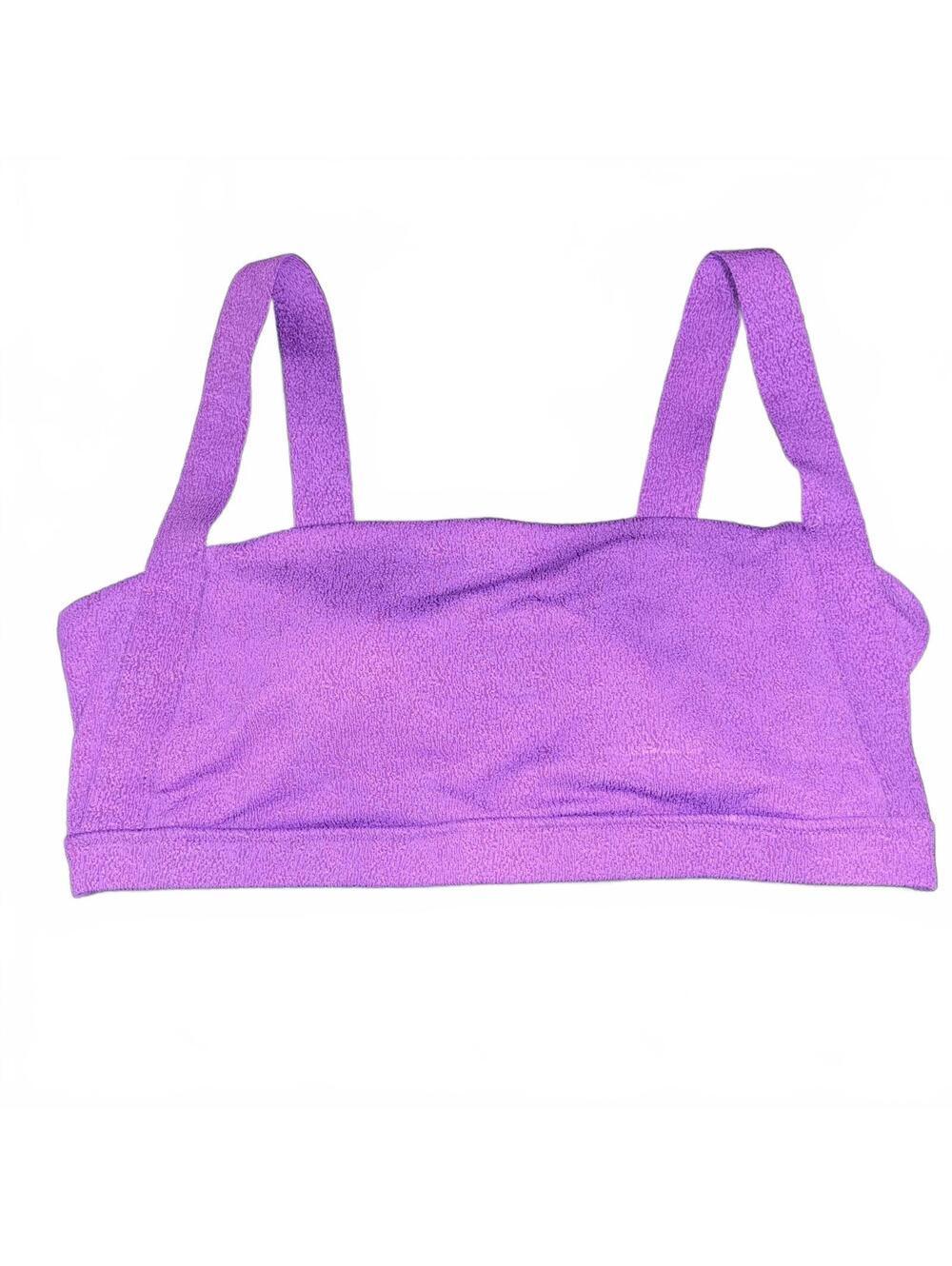 CALIA Purple Textured Bikini Top Size Large NWT Summer Swim